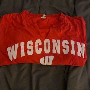 Red Cropped Wisconsin Shirt
